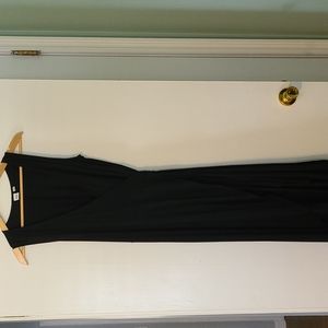 Gap black wrap dress, midi length